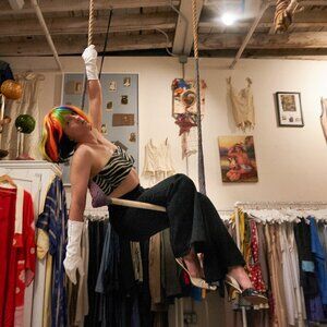 Vintage 1970s Zebra Costume Belt Circus Burlesque